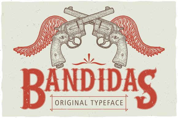 Przykład czcionki Bandidas Label Font Regular